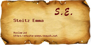 Steitz Emma névjegykártya